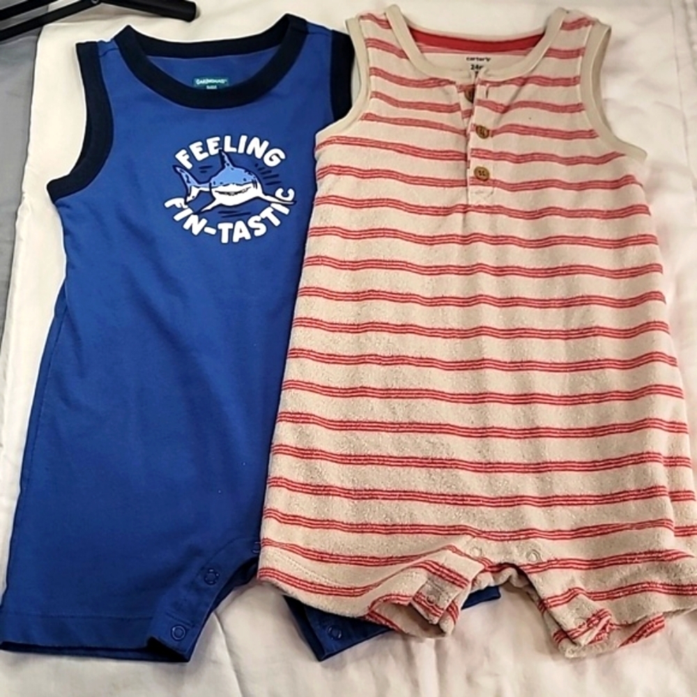 2 piece sleeveless romper bundle